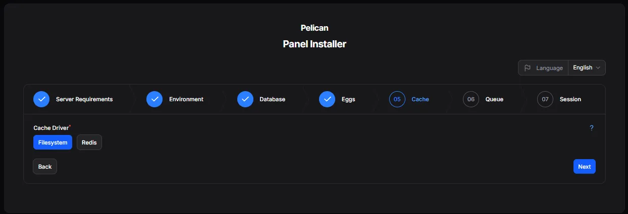 Pelican Installer Cache Settings